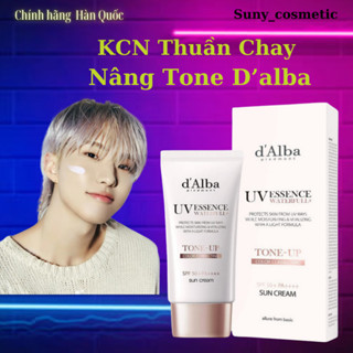  Kem Chống Nắng D alba Nâng Tone Trắng Hồng CHÍNH HÃNG D'alba UV Essence Waterfull+ Tone Up 50ml 