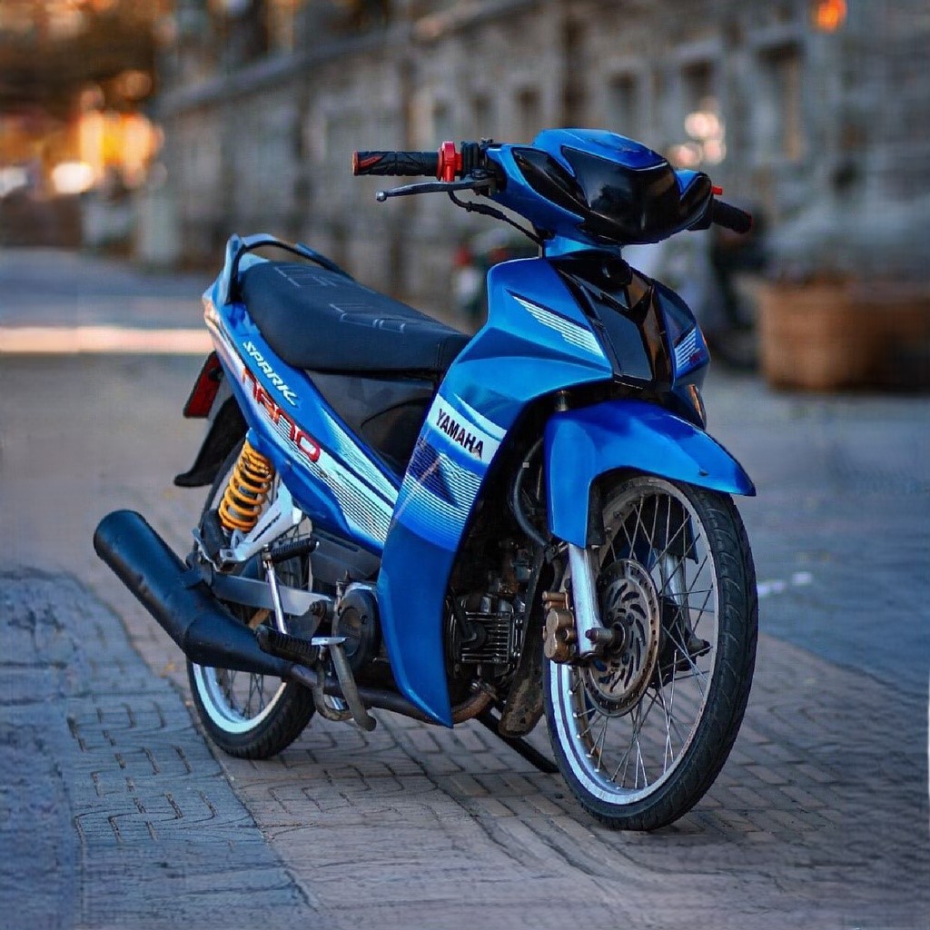 Tem Rời Xe Sirius Nano Xanh trắng -TG Stickers