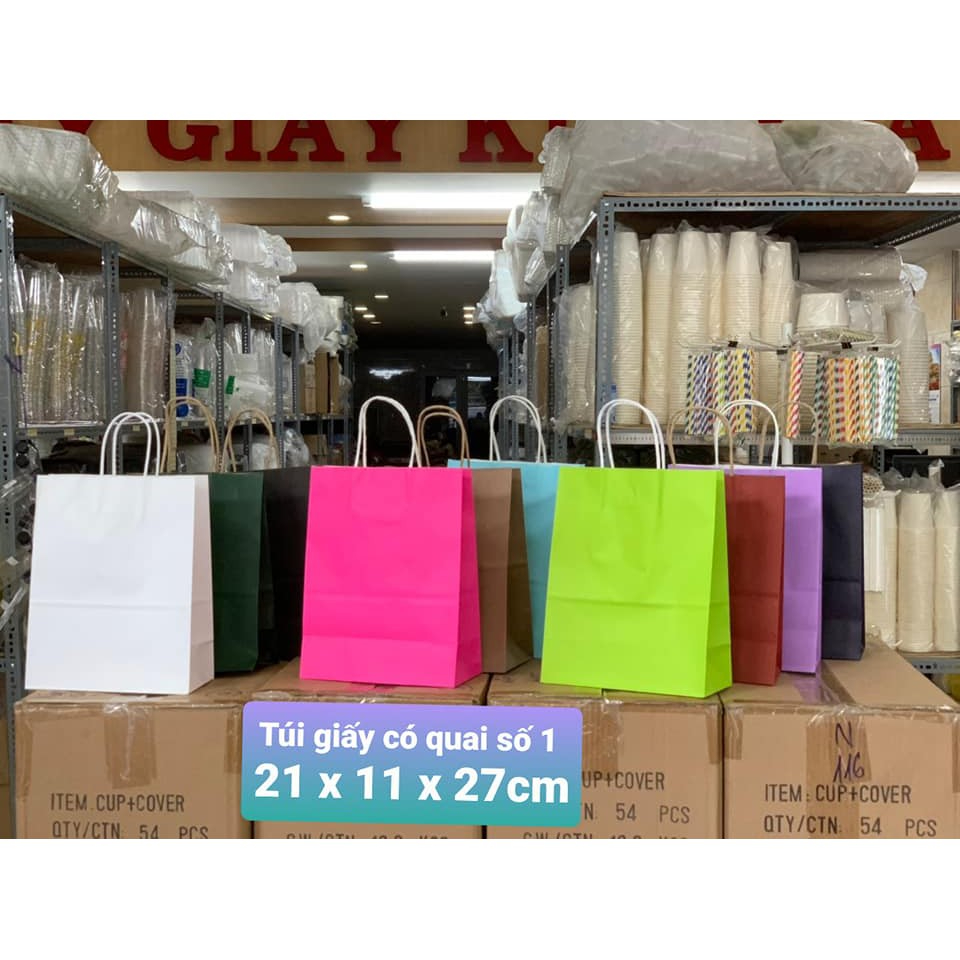 25 Túi giấy có quai số 1 (21 X 11 X 27)