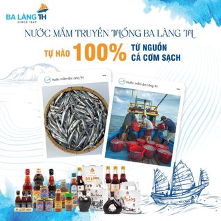 Xách Nước Mắm Cốt Đặc Biệt Ba Làng TH Combo 2 Chai Thủy Tinh 500ml