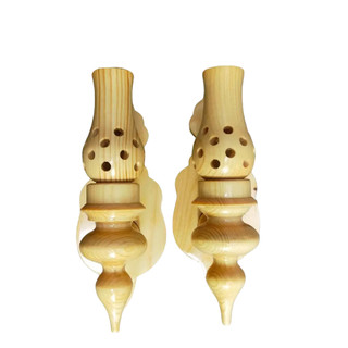 Đèn gỗ thông ốp tường 22cm ( kèm bóng đèn).