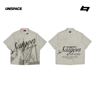 Áo sơ mi local brand By Unispace form rộng tay lỡ unisex nam nữ Saigon Dream