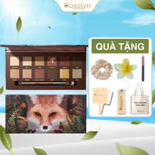 Bảng phấn mắt PERFECT DIARY 12 màu sắc tông lì và ánh nhũ lấp lánh kèm cọ trang điểm cao cấp 14g #13 red fox Rosslyn
