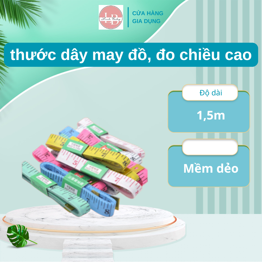 Thước dây may đo dài 1,5m nhiều màu sắc