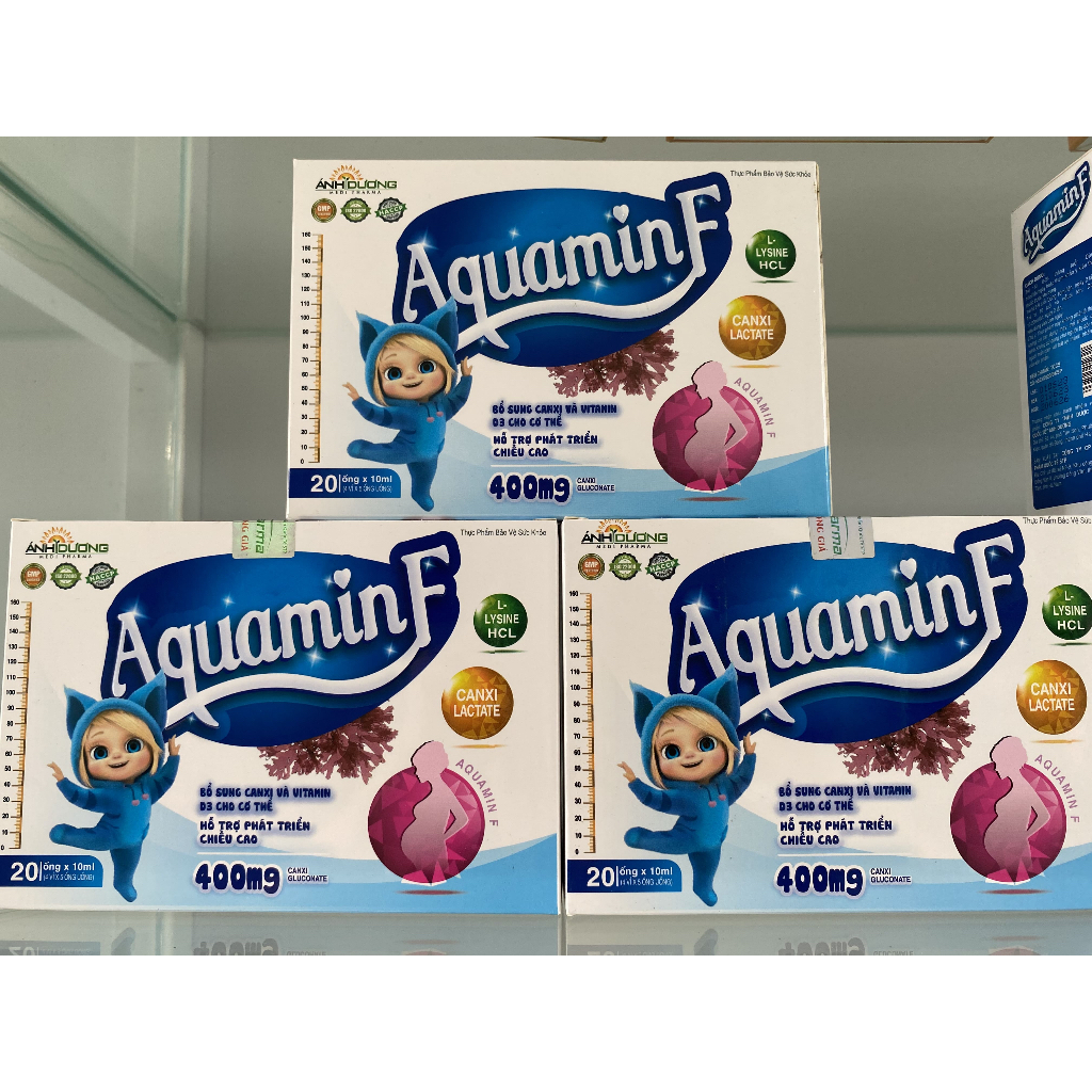 Canxi Gluconate AquaminF bổ sung Calci và Vitamin D3 cho cơ thể hỗ trợ phát triển chiều cao