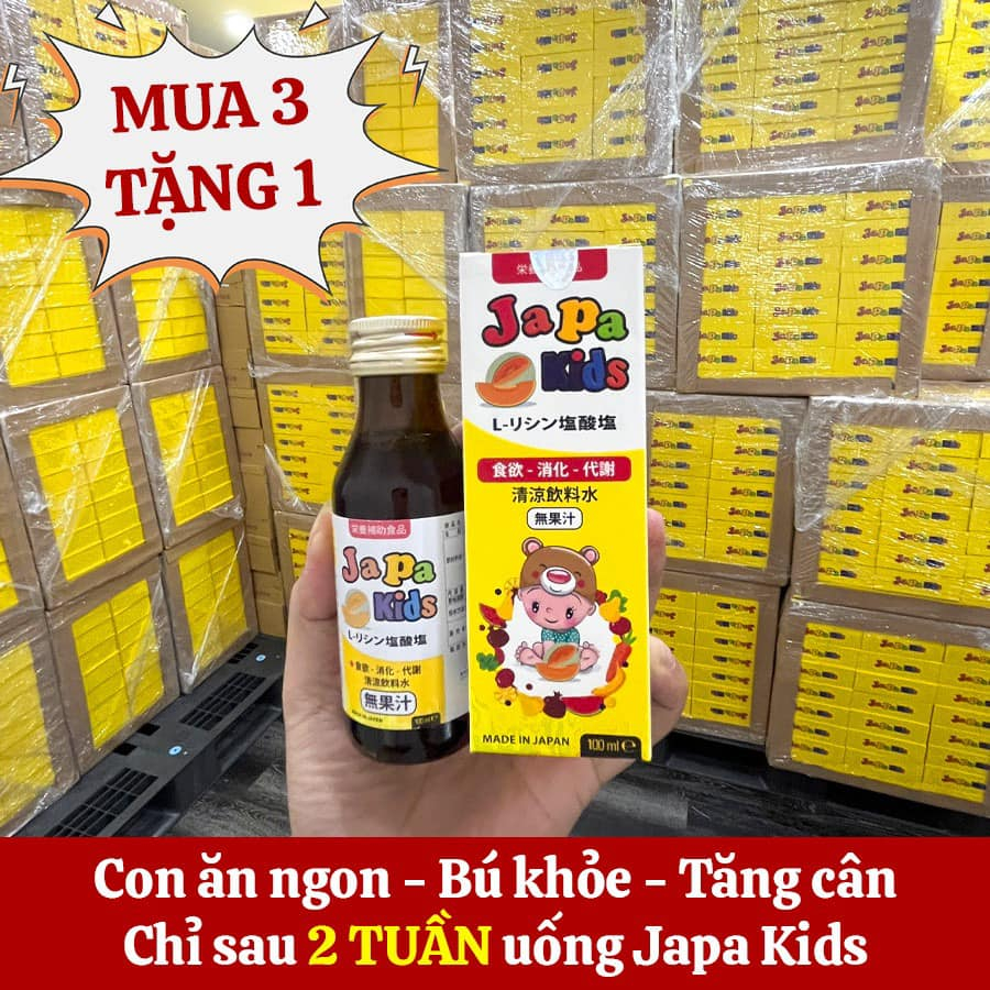 [Mua 3 Tặng 1] Siro Ăn Ngon Cho Bé Japa Kids Chính Hãng Chai 100ML