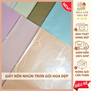 [SỈ LẺ RẺ] 20 giấy nến nhún 50x70 trơn không thấm gói hoa trang trí handmade - Hoa Sáp Nhà Bơ
