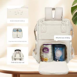  Balo túi đựng bỉm sữa KidsWorld Monesa CareFreeFox Mommy Bag nhiều ngăn giữ nhiệt chống thấm 