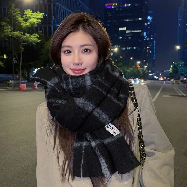 Khăn quàng cổ mùa đông, len Cashmere mềm mịn, khăn choàng khổ rộng Kẻ Sọc, mềm mịn, ấm áp nam nữ K62 | BigBuy360 - bigbuy360.vn