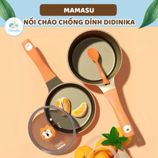 Bộ Nồi Chảo Didinika Tráng Men Đá Chống Dính Cao Cấp Cho Bé Ăn Dặm Siêu Dễ Thương