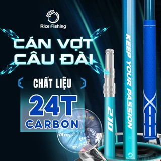 Cán vợt Carbon Rice Fishing Phiên bản H & M chất liệu carbon 24T cán cầm cao su êm tay KK-60
