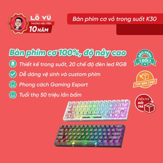 Bàn Phím Cơ Vỏ Trong Suốt 61 Dòng Phím K30 Hiệu Ứng Đèn Led RGB+ Bàn phím cơ LANGTU LT84