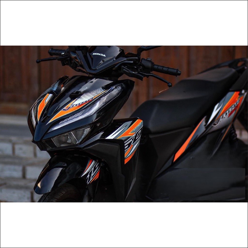 Tem Rời Xe Vario cam đen -TG Stickers