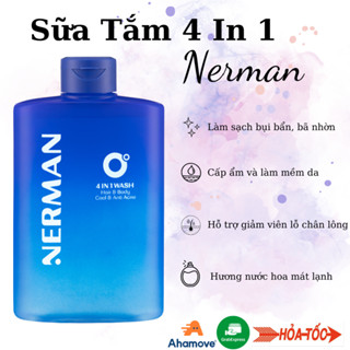 Sữa Tắm Gội Mát Lạnh Toàn Thân NERMAN 4in1 Hương Nước Hoa Cao Cấp _ Dung Tích 330ml