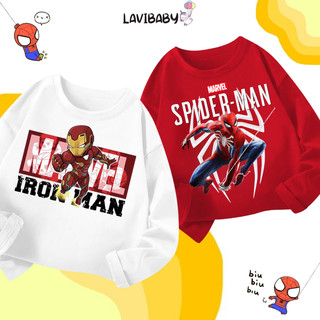  Áo thun dài tay bé trai LaviBaby Áo Siêu nhân dài tay cho bé chất cotton Mềm mịn Êm ái 
