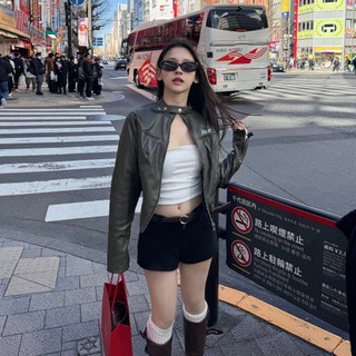 Áo Khoác Nữ ISME BASIC LOGO CROPPED JACKET