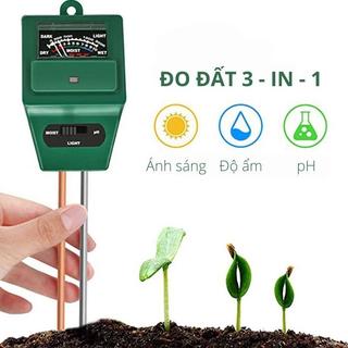 Máy đo, dụng cụ đo độ PH đất 3 trong 1, đo độ ẩm, ánh sáng đất