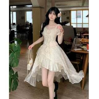 ĐẦM ĐUÔI CÁ DÁNG XOÈ CỔ VUÔNG TAY PHỒNG BABY đầm lông công