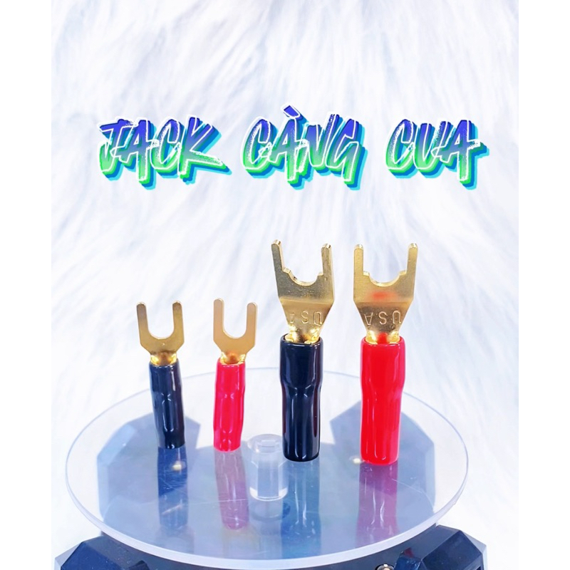 (VIDEO) 1 cặp jack loa càng cua đồng vỏ cao su - Phụ kiện loa, ampli