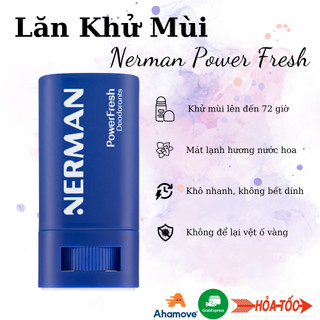  Lăn Khử Mùi Dạng Sáp Cho Nam Nerman Power Fresh _ Hiệu quả 72h không để lại vệt ố vàng 