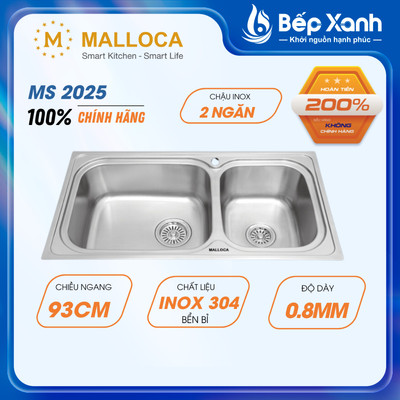 [FREESHIP HCM] Chậu Rửa Chén Malloca MS 2025 - Chất Liệu Inox 304