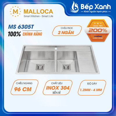 [FREESHIP HCM] Chậu Rửa Chén Malloca MS 6305T - Chất Liệu Inox 304