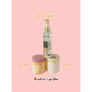 combo kem cốt thái rỉ dầu vàng và kem cốt bạch tẩy xưa mỗi hộp 220gram và dầu oil