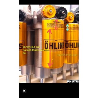 Miếng dán PPF dành cho 1  bình dầu phuộc Ohlins, dán bảo vệ chống trầy xước cho 1 bình dầu  Ohlin.