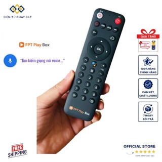   HÀNG CHÍNH HÃNG  Điều khiển GIỌNG NÓI đầu thu đầu box FPT Play Box MỚI PHÍM ÊM NHẠY+TẶNG PIN 