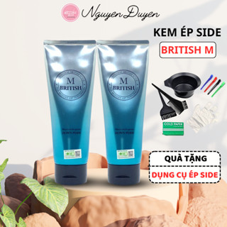 Thuốc ép Side tóc nam BRITISH M Men's Style Down Perm, kem ép side chai 120g | Nguyenduyendaily