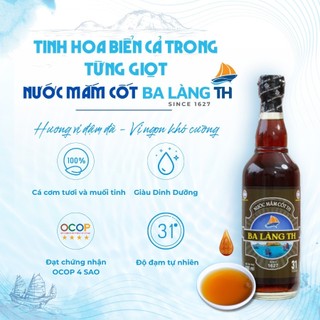 Xách Nước Mắm Cốt Đặc Biệt Ba Làng TH Combo 2 Chai Thủy Tinh 500ml