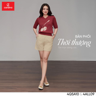 Áo Len Nữ CARDINA Sợi Len Lông Thỏ Tay Lỡ Cổ Tim Cherry Bo Gấu Màu Đẹp Trẻ Trung Năng Động Phong Cách Thanh Lịch 4ALL09