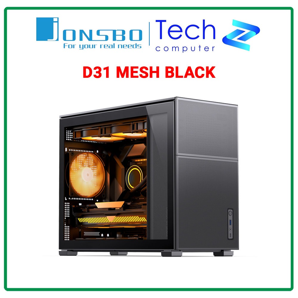Vỏ case Jonsbo D31 MESH Black ( Mini Tower/Màu Đen)