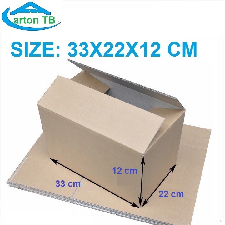 thùng carton đóng hàng 33x22x12 cm - giao hàng hỏa tốc