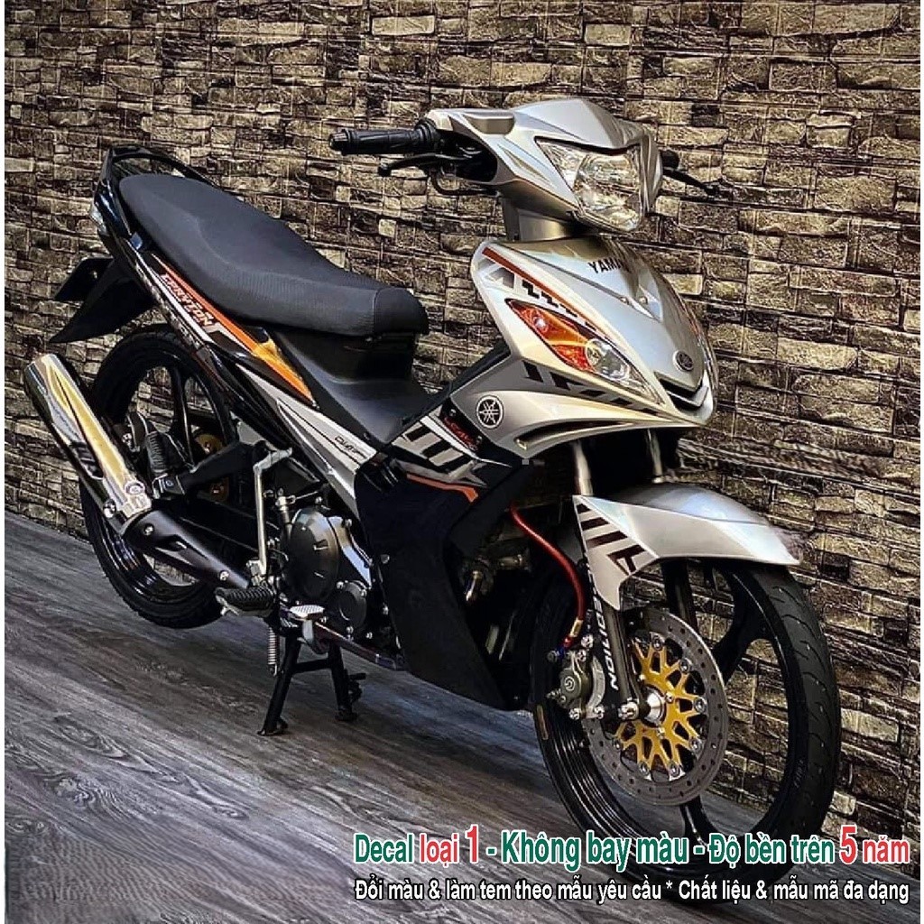Tem Rời Xe Ex 2006-2010 Crypton bạc đen -TG Stickers
