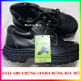 GIÀY BẢO HỘ LAO ĐỘNG ABC MŨI SẮT ĐẾ THÉP CHỐNG ĐINH CHỐNG TRƠN TRƯỢT, GIÀY BẢO HỘ LAO ĐỘNG NAM NỮ