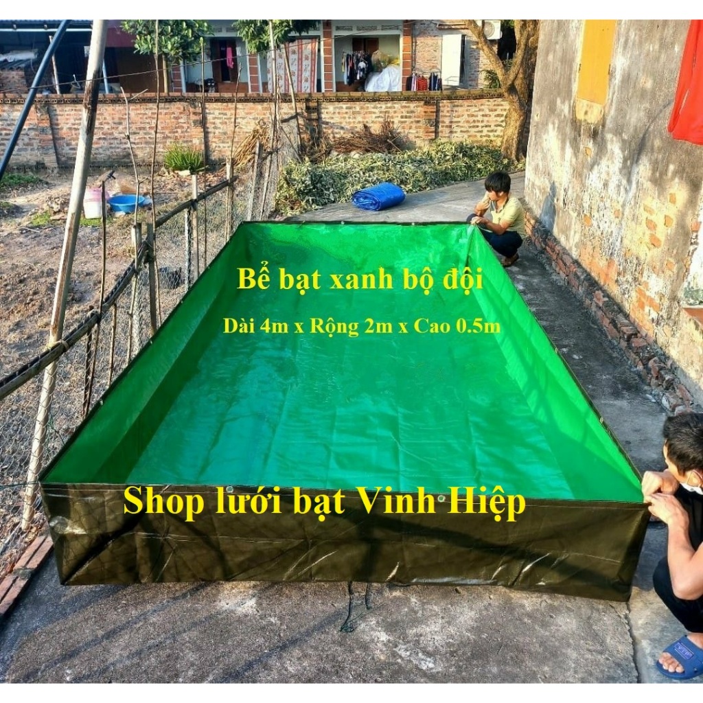 Tặng xả đáy-Bể bạt cao 0.7m  2.5x1.5x0.7  3x2x0.7  4x2x0.7 , bể bạc nuôi ốc, nuôi cá, và nhiều kích 