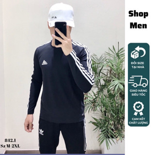 Áo Thu Đông Dài Tay Adidas Shop Men MK842 Áo giữ nhiệt nam Adidas hãng xuất dư mẫu mới 2024