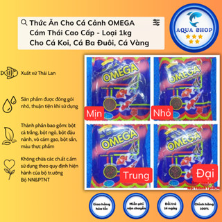Thức Ăn Cho Cá Cảnh Cám Thái Cao Cấp OMEGA 1kg Cho Cá Koi, Cá Ba Đuôi, Cá Vàng