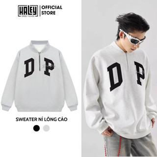  Áo Sweater Nam Nữ Chất Nỉ Lông Cáo Local Brand HALEY HD28 Form Boxy Unisex  Có Khóa Cổ Phong Cách Basic Cá Tính 