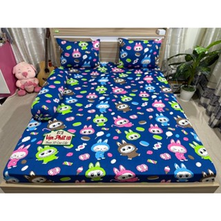 Bộ ga thun - Bộ ga thun lạnh Hàn Quốc hình LABUBU nhiều màu