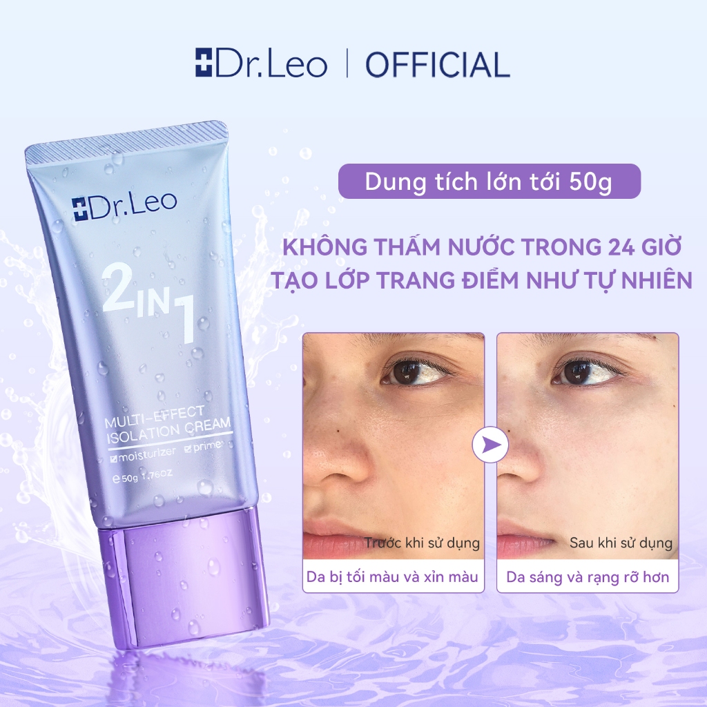 Kem lót kiềm dầu Dr.Leo 50g che khuyết điểm làm sáng da chống thấm nước trọng