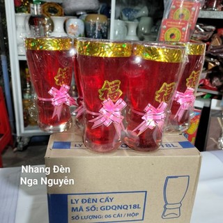Cặp Đèn Cầy Ly A18 Cao 15 Cm /Cặp Đèn Ly Cúng Phật