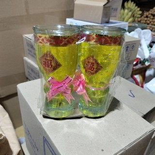 Cặp Đèn Cầy Ly A18 Cao 15 Cm /Cặp Đèn Ly Cúng Phật