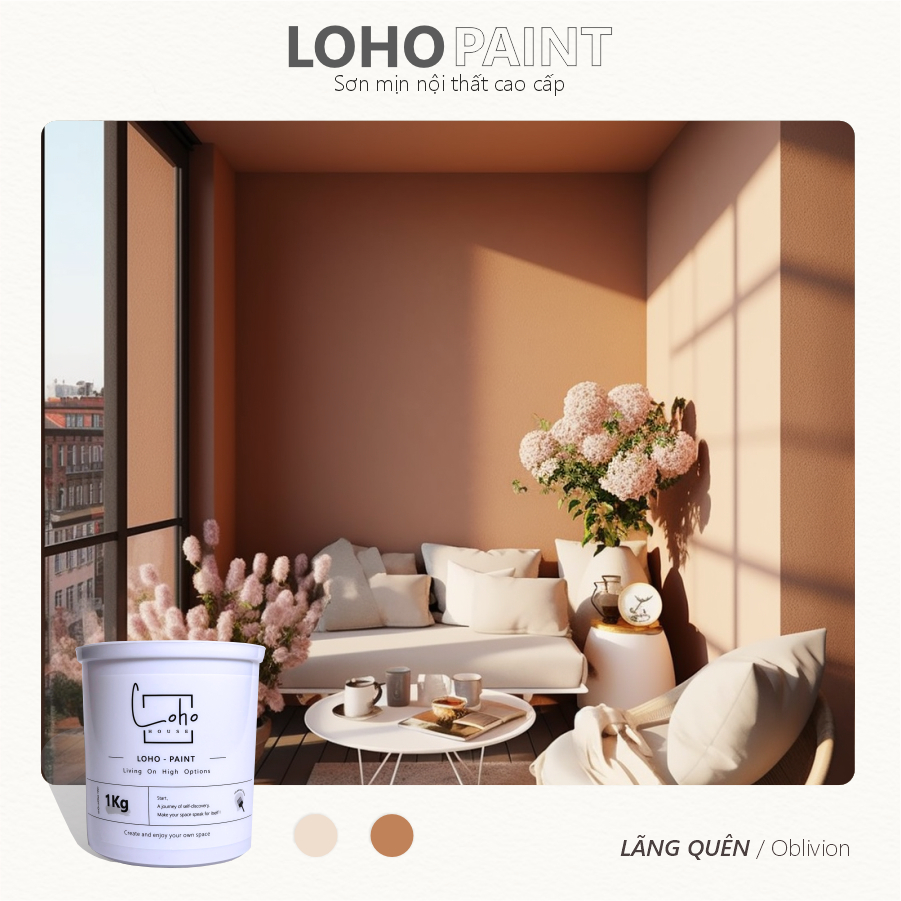 Sơn tường nội thất Loho House | Chủ đề: Lãng quên | Sơn nước cao cấp Loho-paint tone màu cà phê