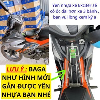 Yên ghế ngồi xe Exciter , exciter 125 , exciter 150 , 155 ghế đi xe máy exciter , yên nhựa có ốc đi xe máy