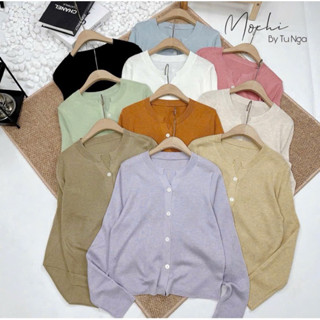 Áo khoác mỏng cadigan khuy cài tay dài khoác thu đông tiểu thư A482