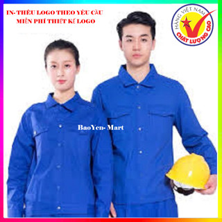  BỘ QUẦN ÁO BẢO HỘ LAO ĐỘNG VẢI KAKI LOẠI 1 MÀU XANH DƯƠNG 