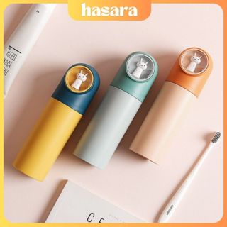  Hasara Hộp đựng bàn chải kem đánh răng hình thỏ hoạt hình mang đi du lịch tiện lợi DT02 