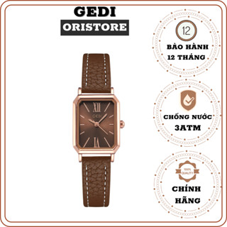Đồng Hồ Nữ Chính Hãng Gedi 6612 Dây Da Mặt Vuông Thời Trang Chống Nước 3ATM Bảo Hành 12 Tháng